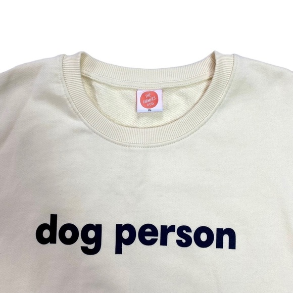 DOG Person Logo Crew Neck Jersey Sweatshirt in Vanilla Cream - Picture 6 of 8